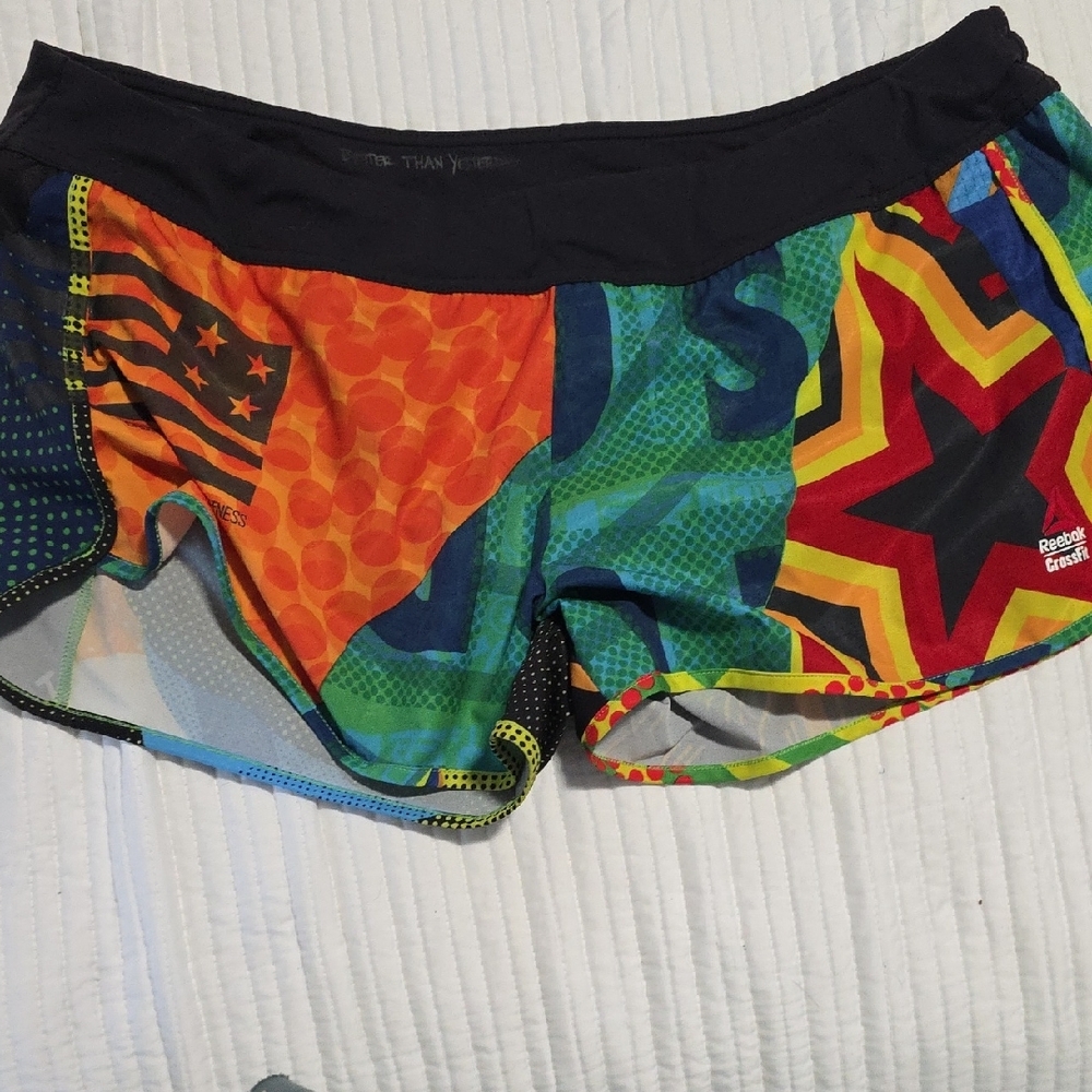 Reebok CrossFit Black and Green Shorts